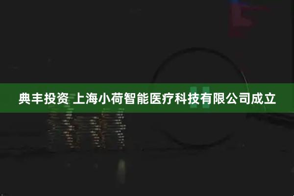 典丰投资 上海小荷智能医疗科技有限公司成立