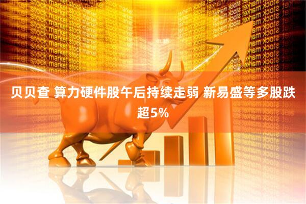 贝贝查 算力硬件股午后持续走弱 新易盛等多股跌超5%